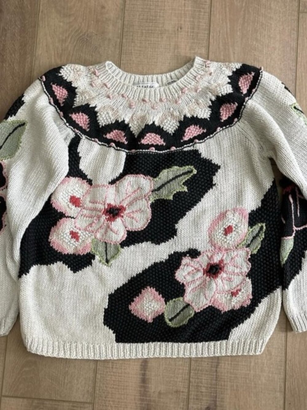 Floral Knit Women's Sweater